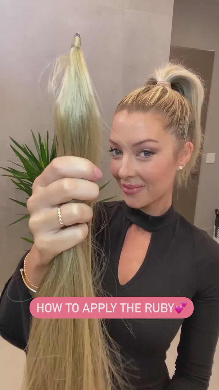 Ponytail extension outlet application